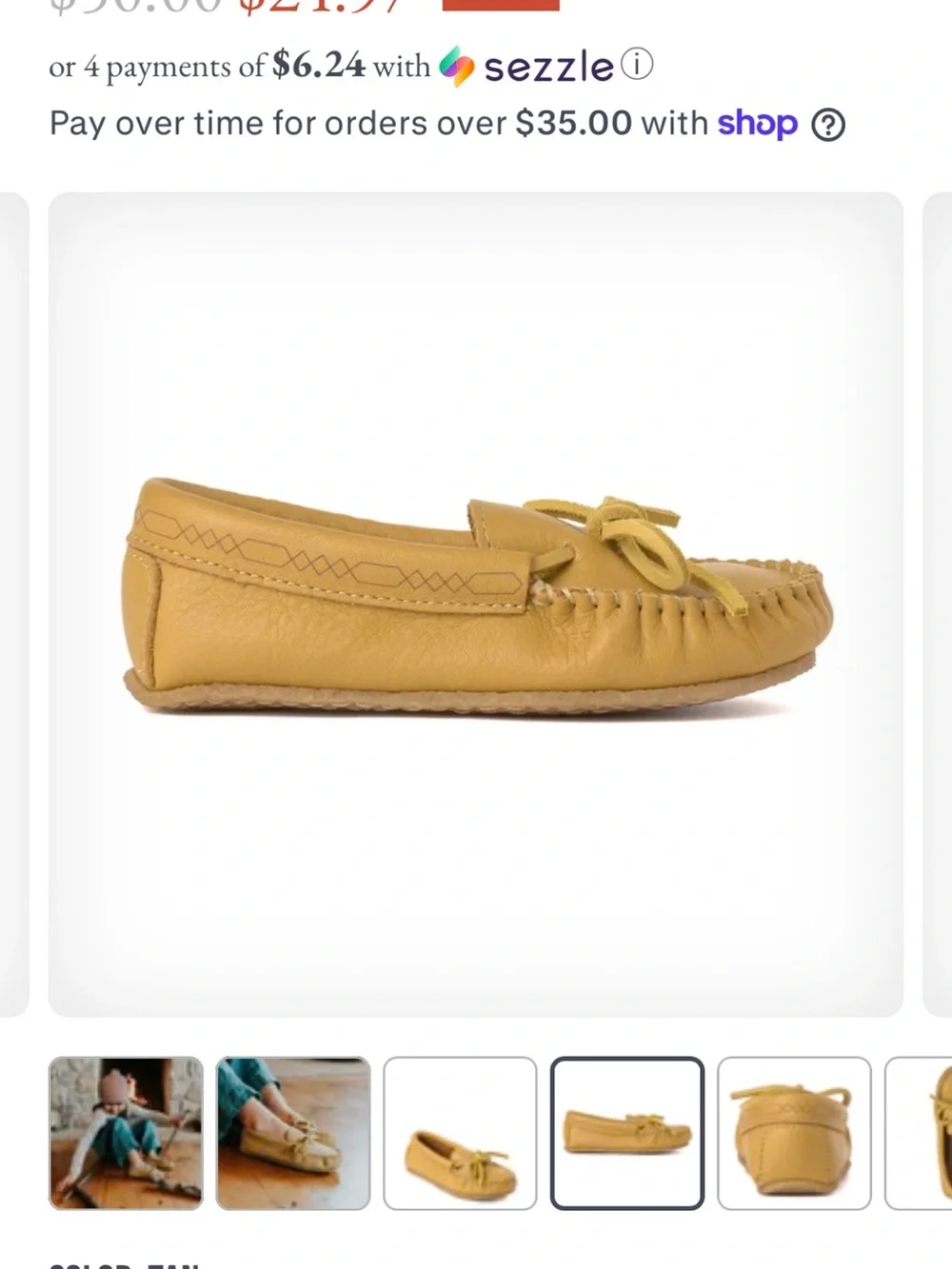 Manitobah Toddler size 7 Leather Moccasins